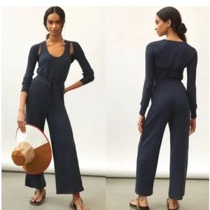 Daily Practice by Anthropologie Reflection Jumpsuit in Black Size medium